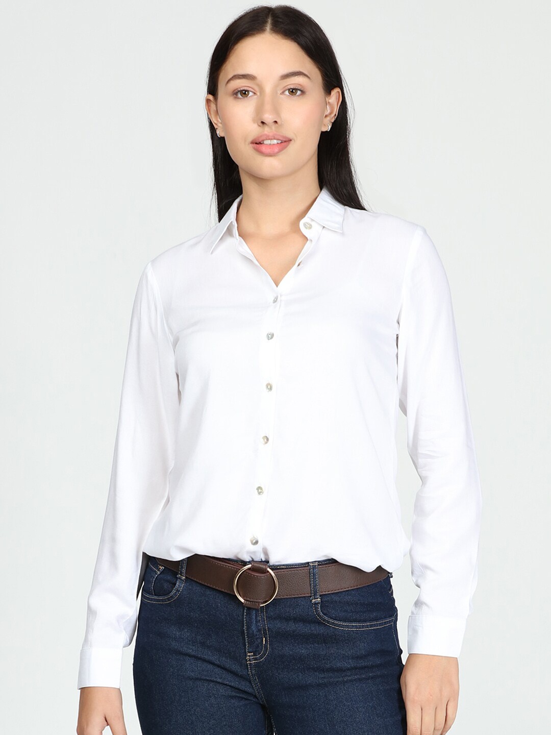 

IDK Women White Shirt Style Top