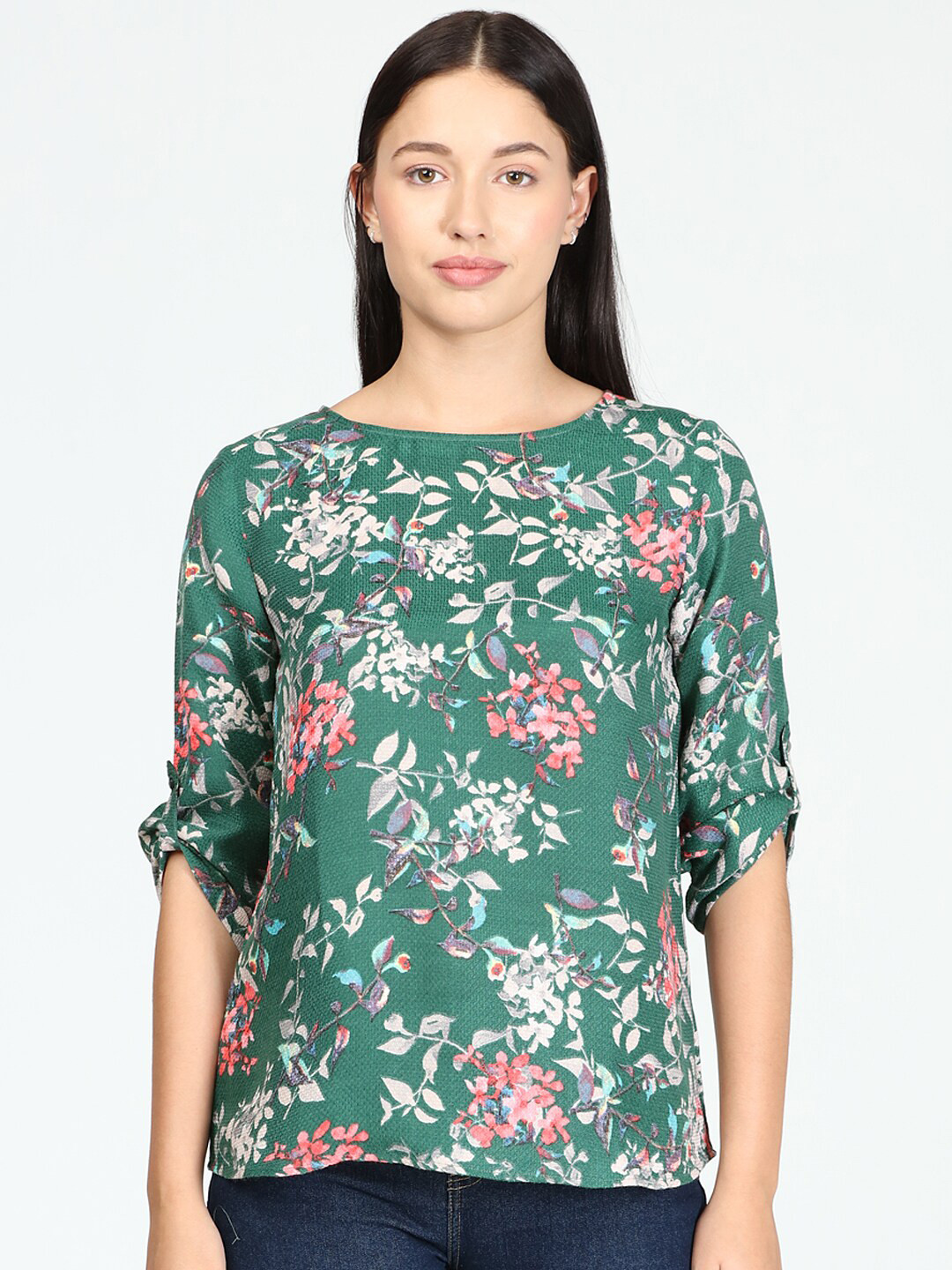 

IDK Green Floral Print Top