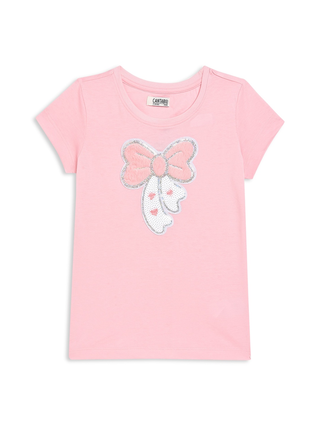 

Cantabil Girls Pink Printed T-shirt