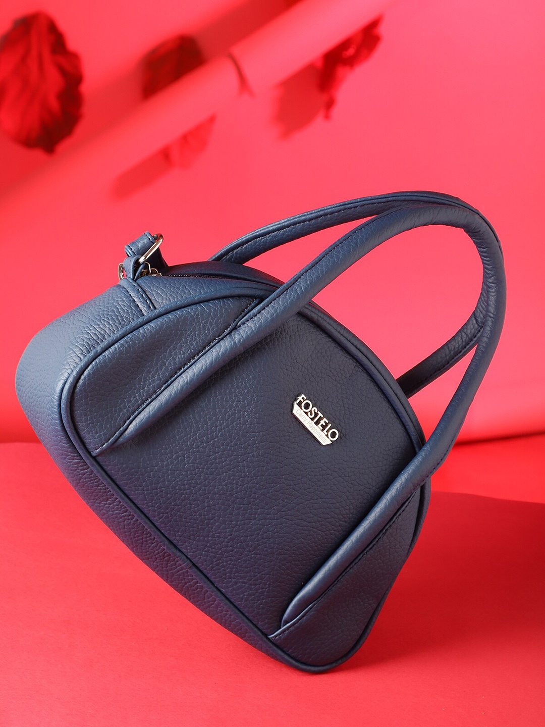 

Fostelo Blue PU Structured Handheld Bag