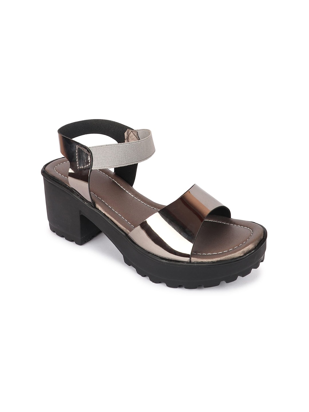 

Myra Gunmetal-Toned Platform Heels, Metallic