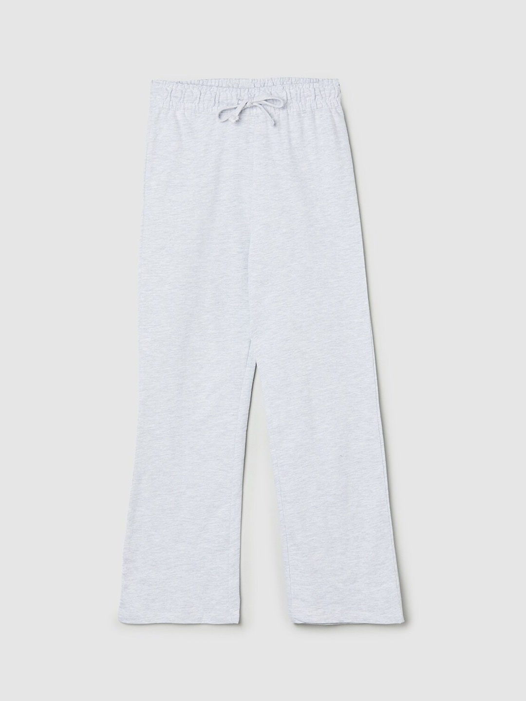 

max Girls Grey Melange Solid Track Pants