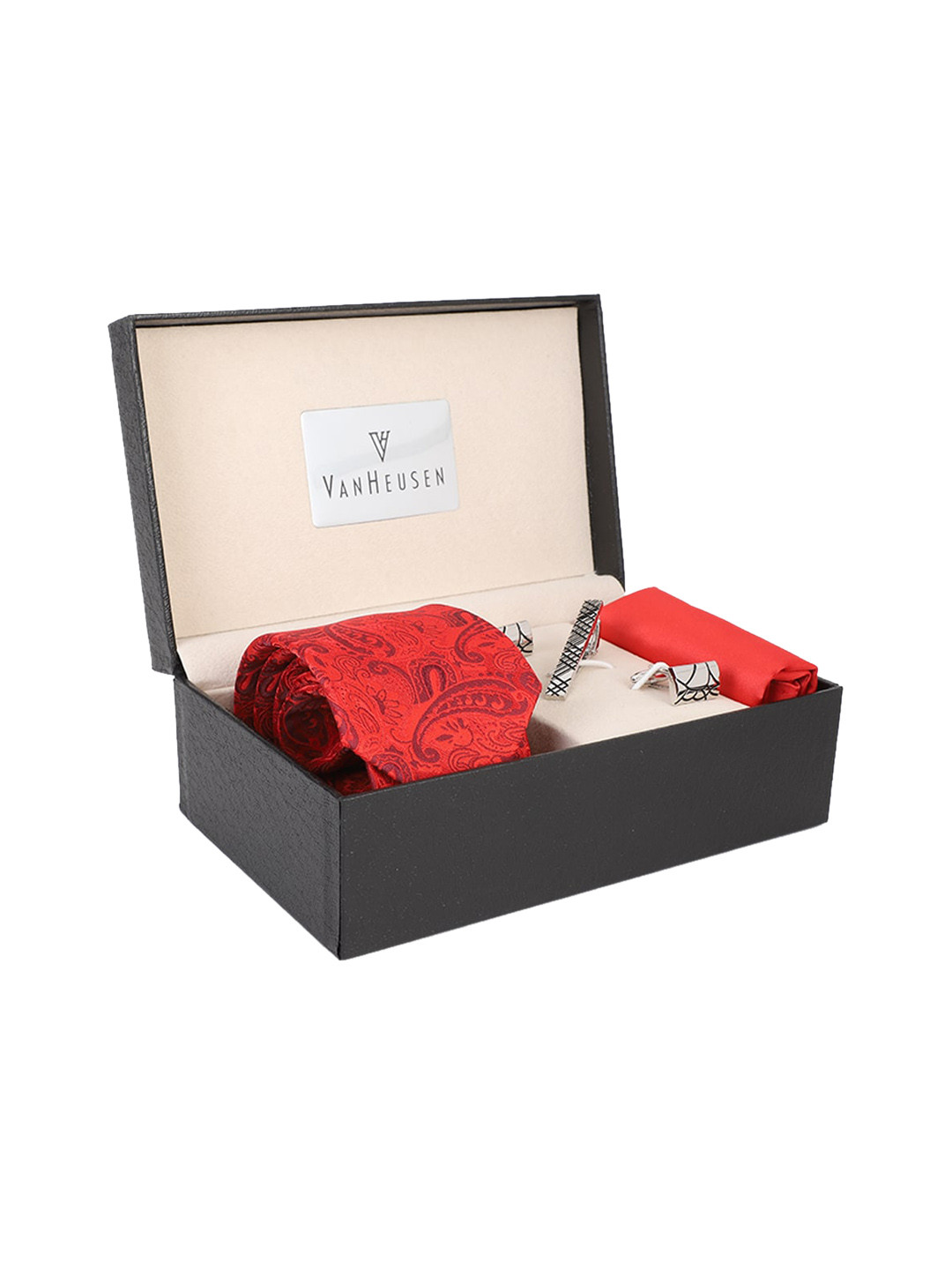

Van Heusen Men Red Printed Accessory Gift Set