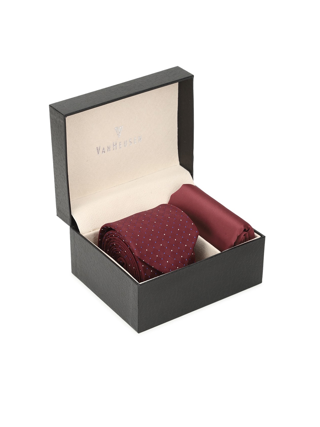 

Van Heusen Men Maroon Printed Accessory Gift Set