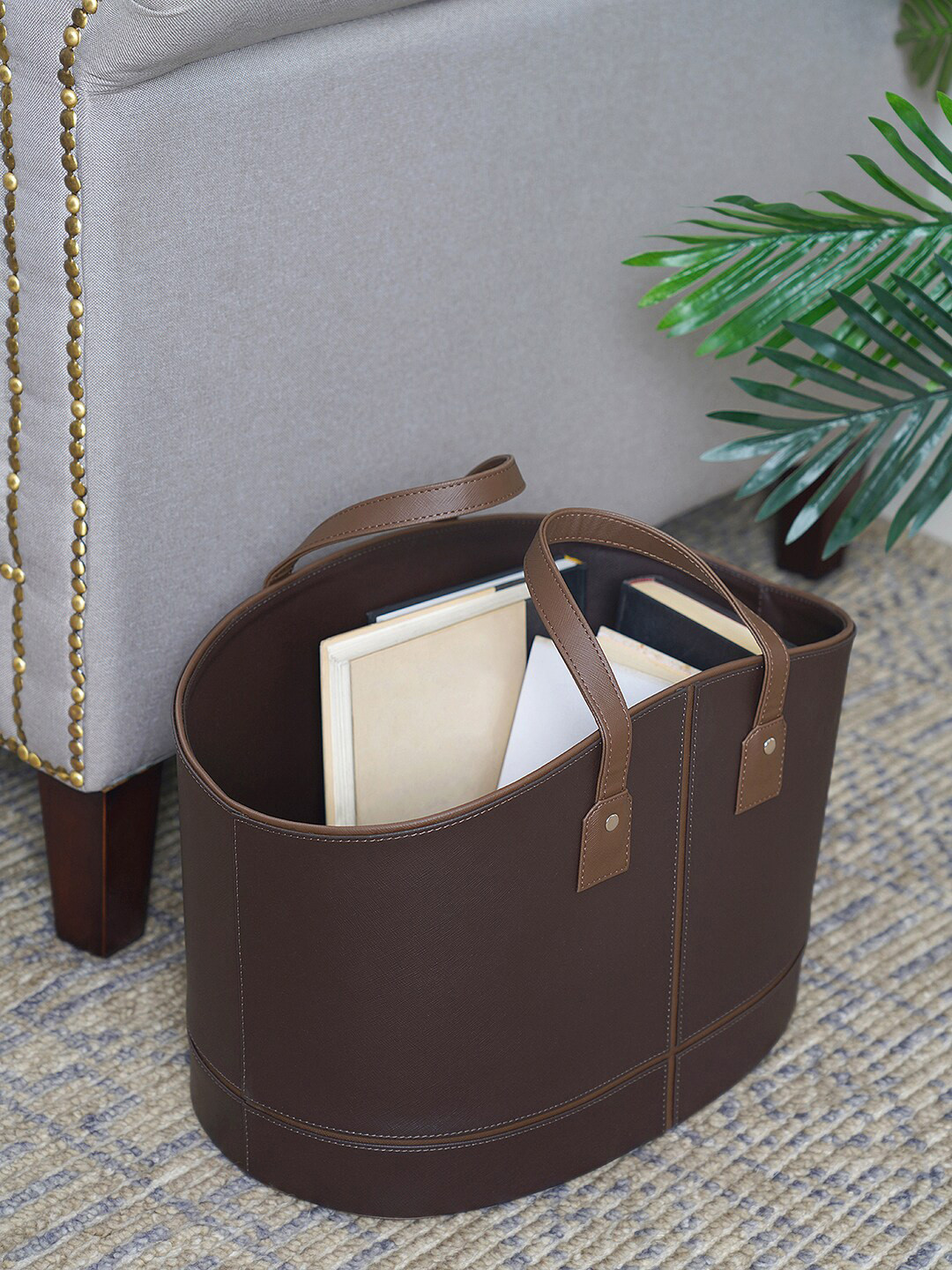 

Pure Home and Living Brown Solid Organizer