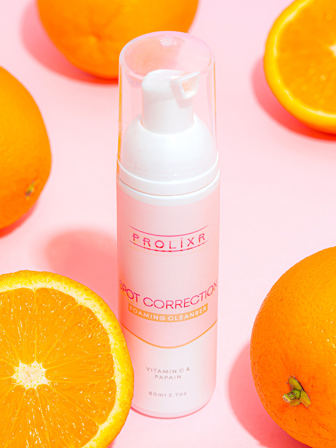 

PROLIXR Vitamin C Foaming Cleanser for Spot Correction & Skin Brightening - 80 ml, Pink