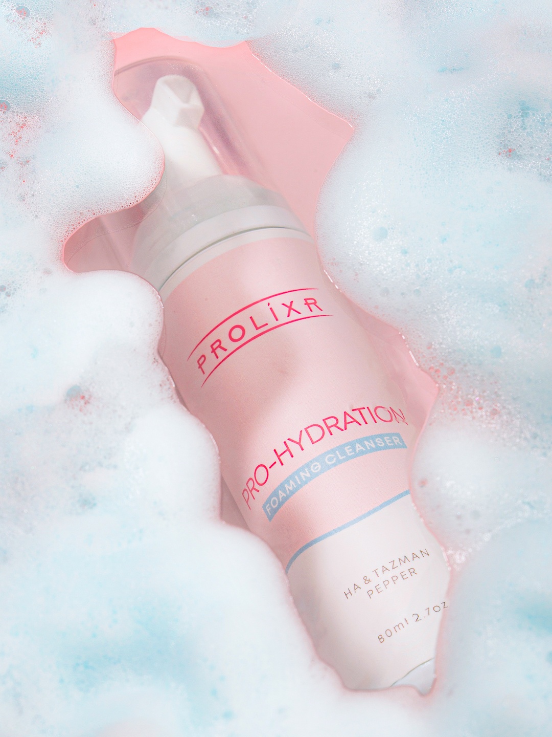 

PROLIXR HA & Tazman Pepper Foaming Cleanser to Treat Dull & Dry Skin - 80 ml, Pink