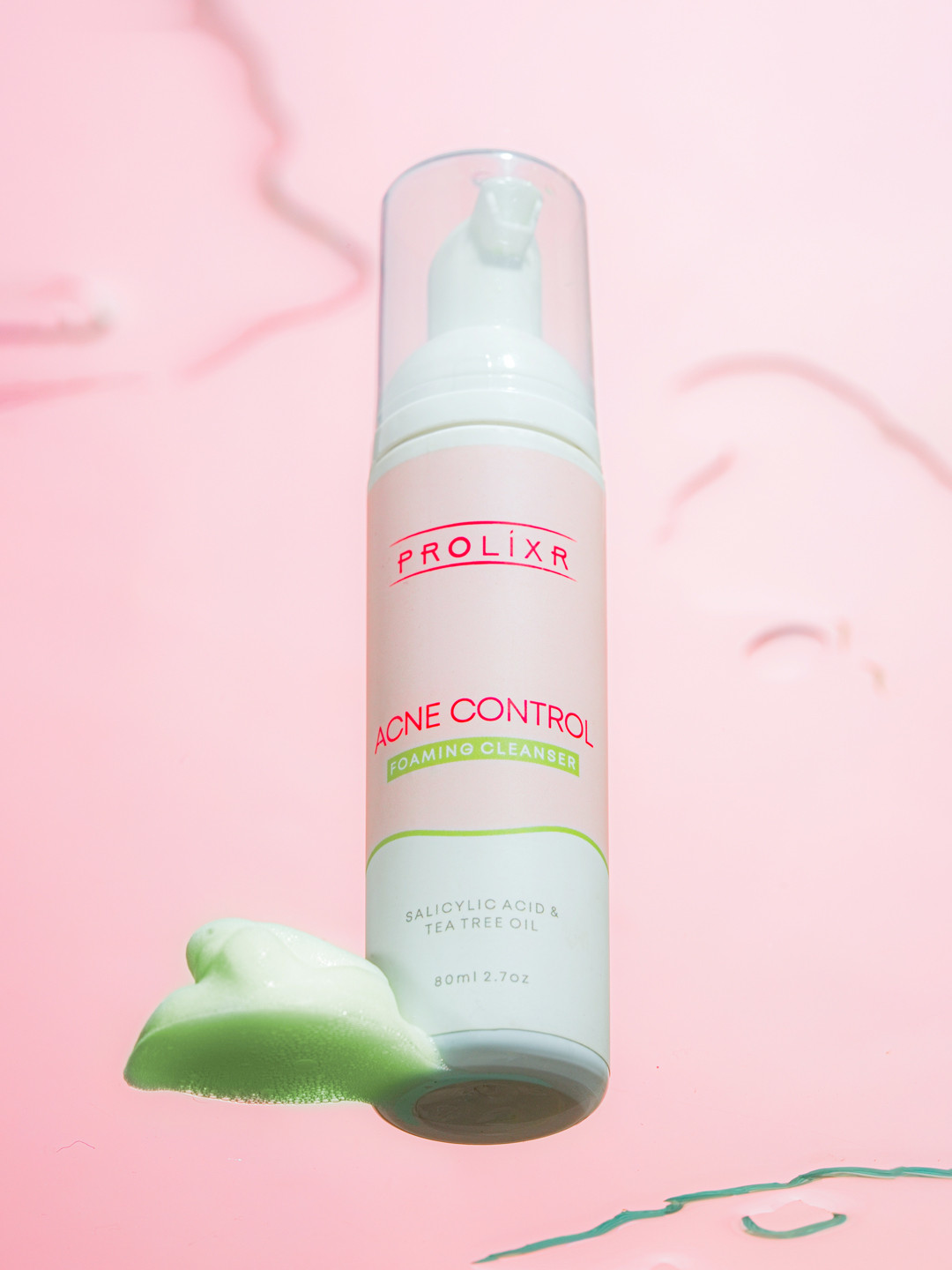 

PROLIXR Salicylic Acid & Tea Tree Oil Acne Control Foaming Cleanser - 80 ml, Pink