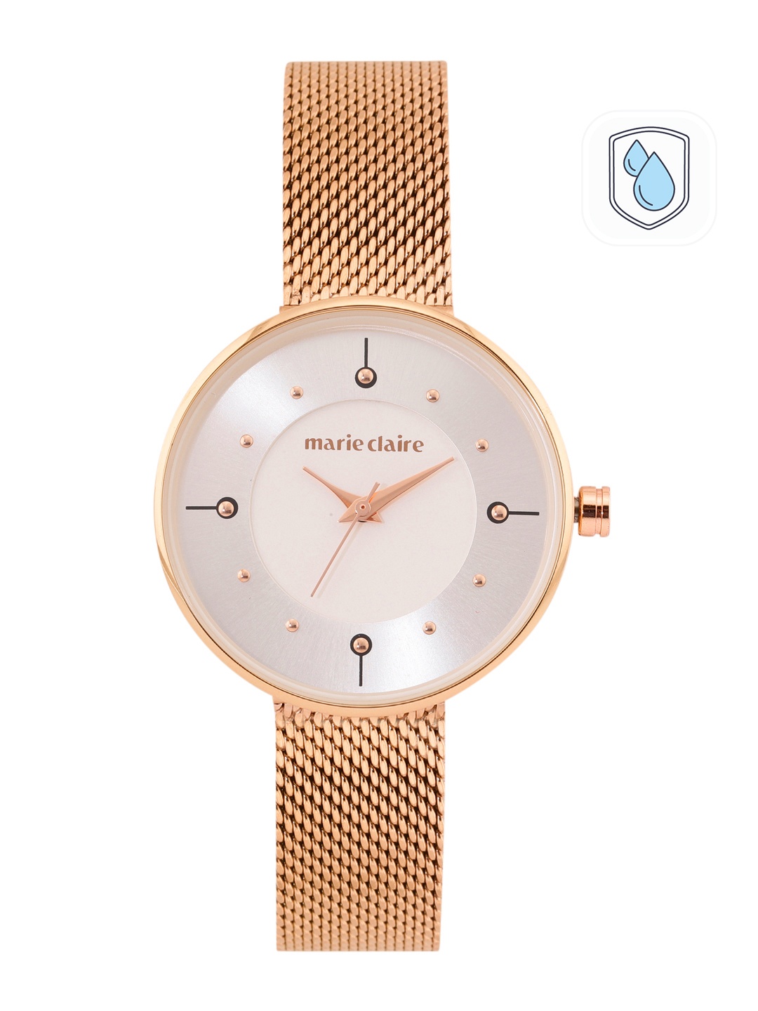 

Marie Claire Women White Dial & Rose Gold Toned Straps Analogue Watch MC22/023-E