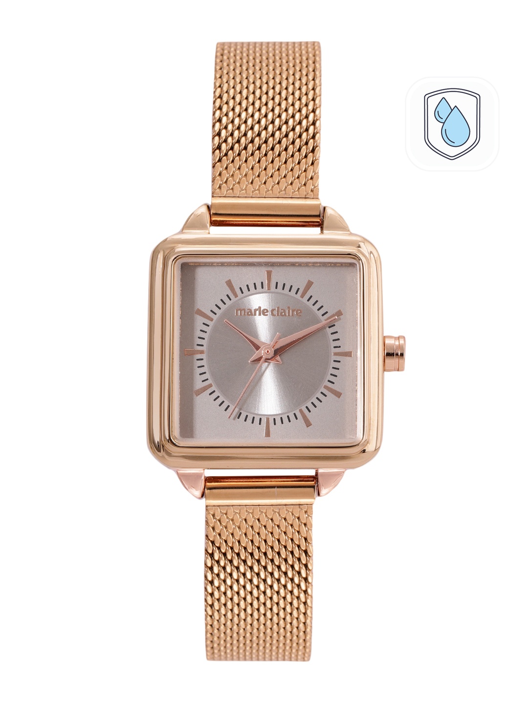 

Marie Claire Women Grey Dial & Rose Gold Toned Straps Analogue Watch MC22/022-A