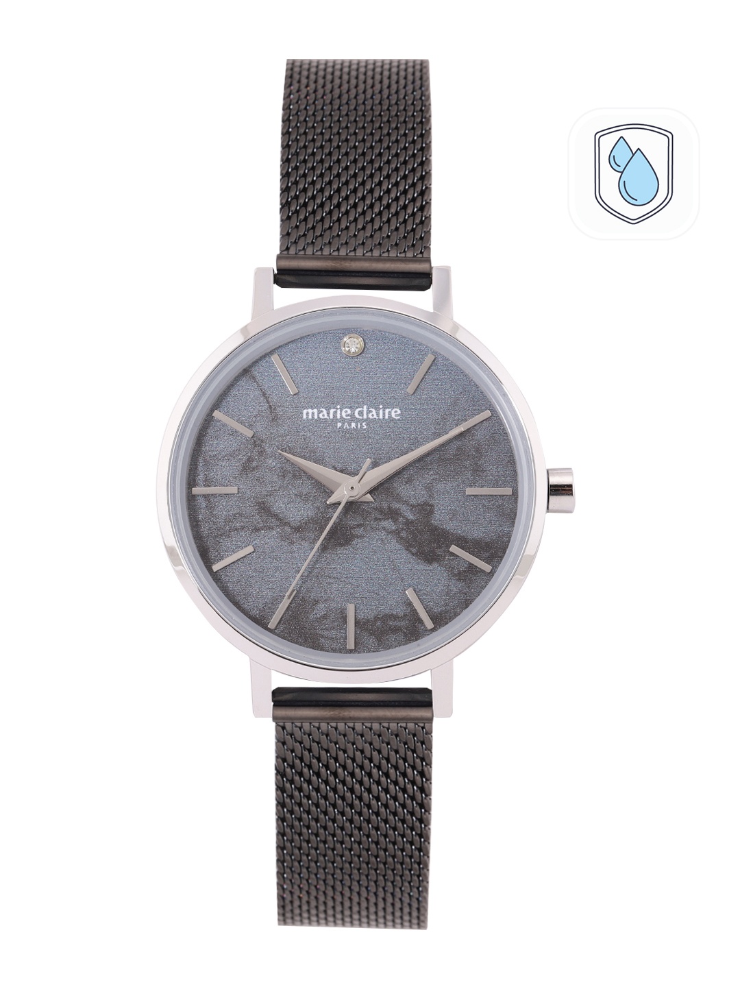 

Marie Claire Women Charcoal Black Dial & Stainless Steel Analogue Watch MC22/026-D
