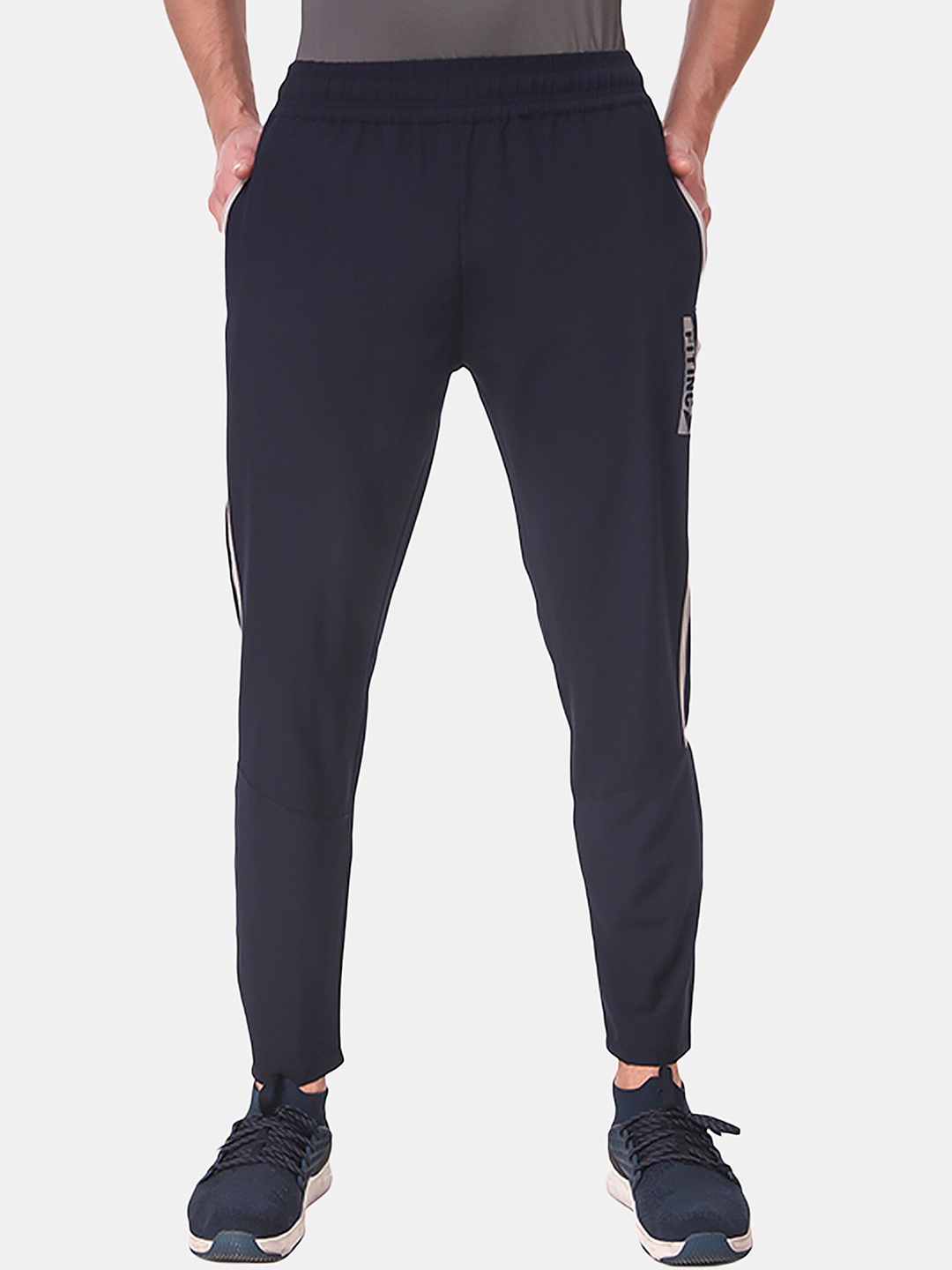 

FITINC Men Navy Blue Solid Dry Fit Light Weight Track Pants