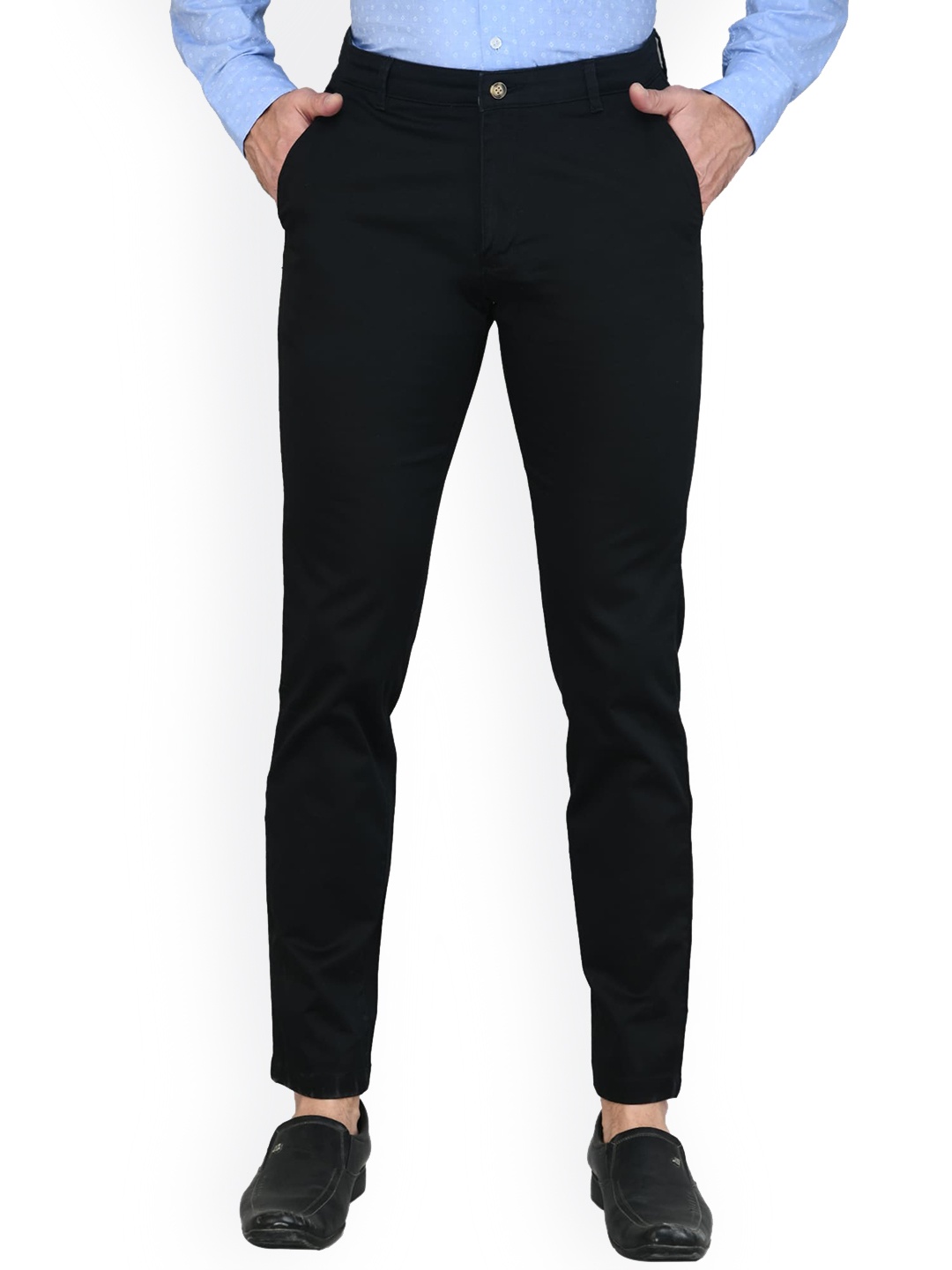 

Sam and Jack Men Black Smart Slim Fit Trousers