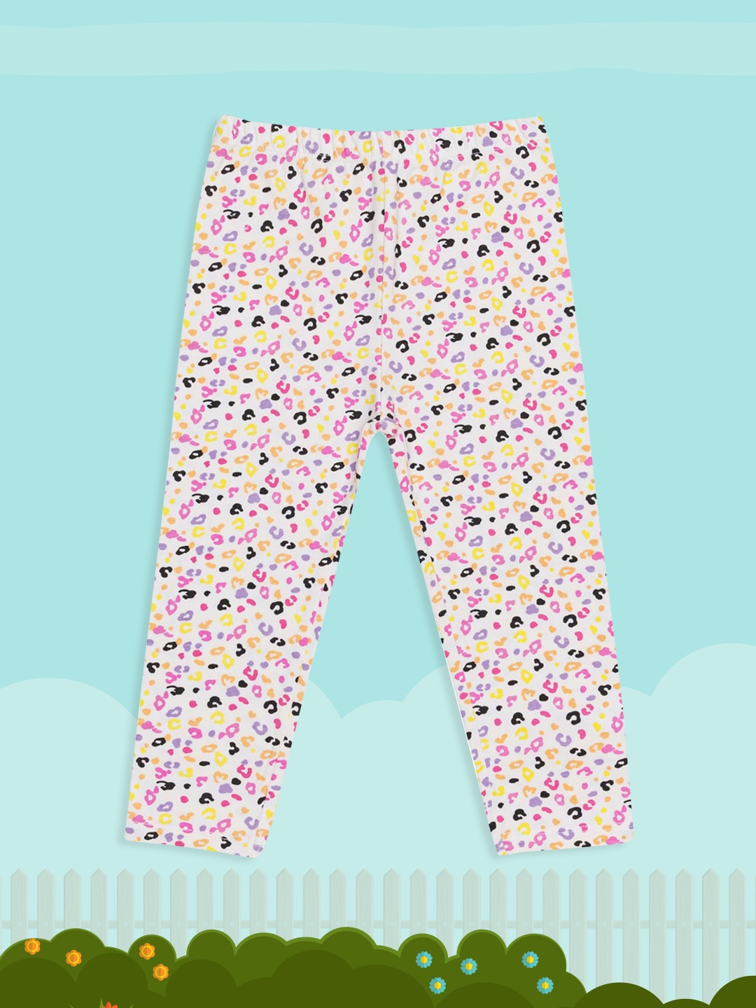

H By Hamleys Girls White Printed Candy Theme Leggings
