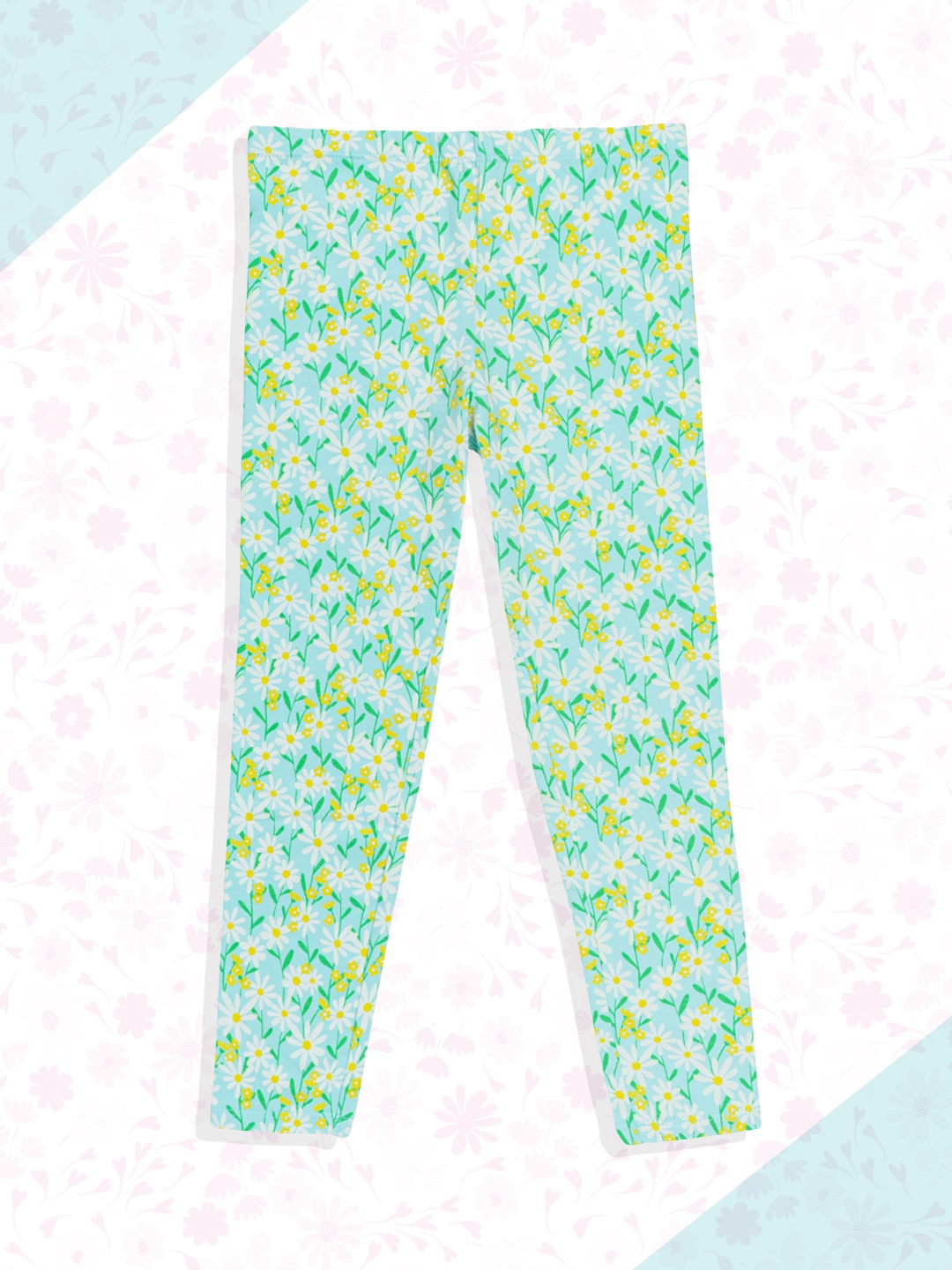 

H By Hamleys Girls Green Printed Ankle-Length Leggings