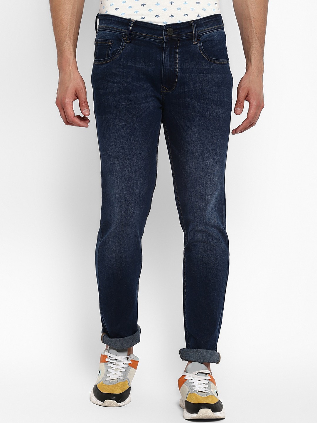 

Red Chief Men Blue High-Rise Light Fade Organic Cotton Jeans