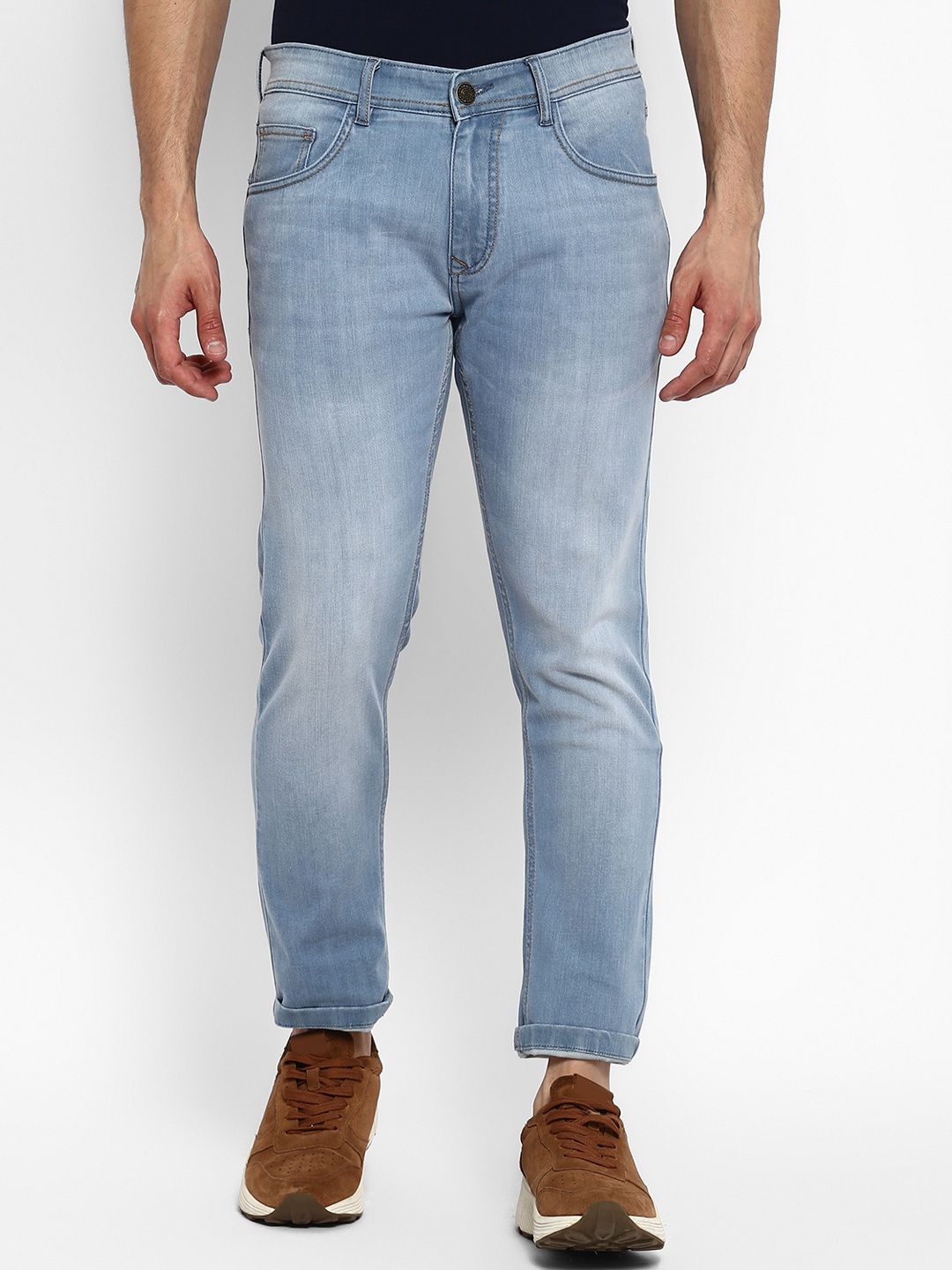 

Red Chief Men Blue High-Rise Heavy Fade Organic Cotton Jeans