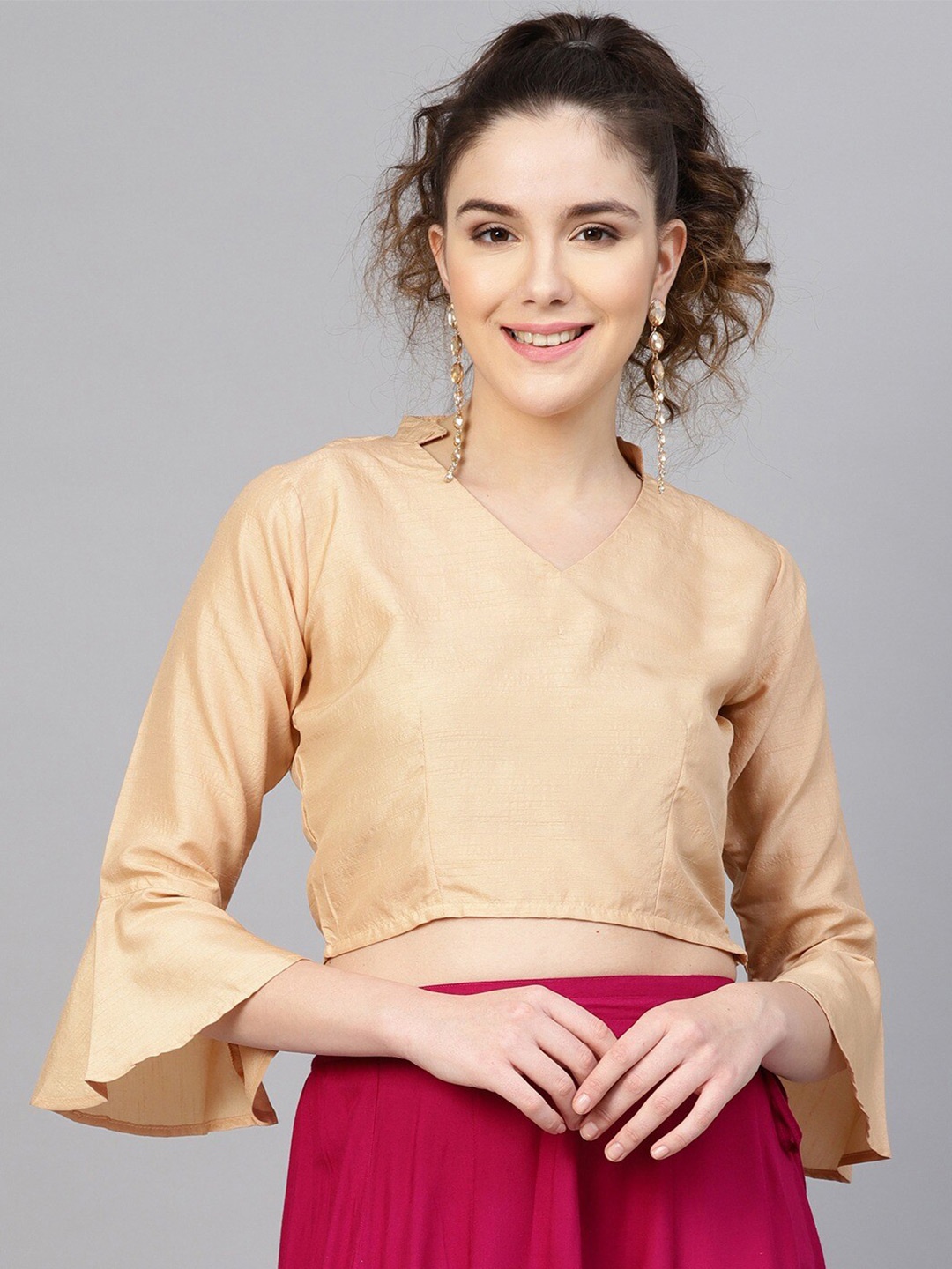 

Varanga Women Beige Crop Top