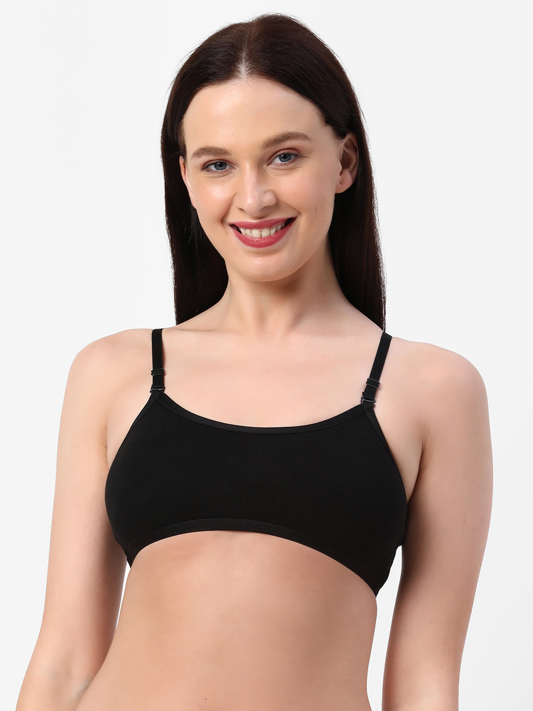 

Planetinner Medium Impact Non Padded Detachable Straps Beginner Sports Bra SB18, Black