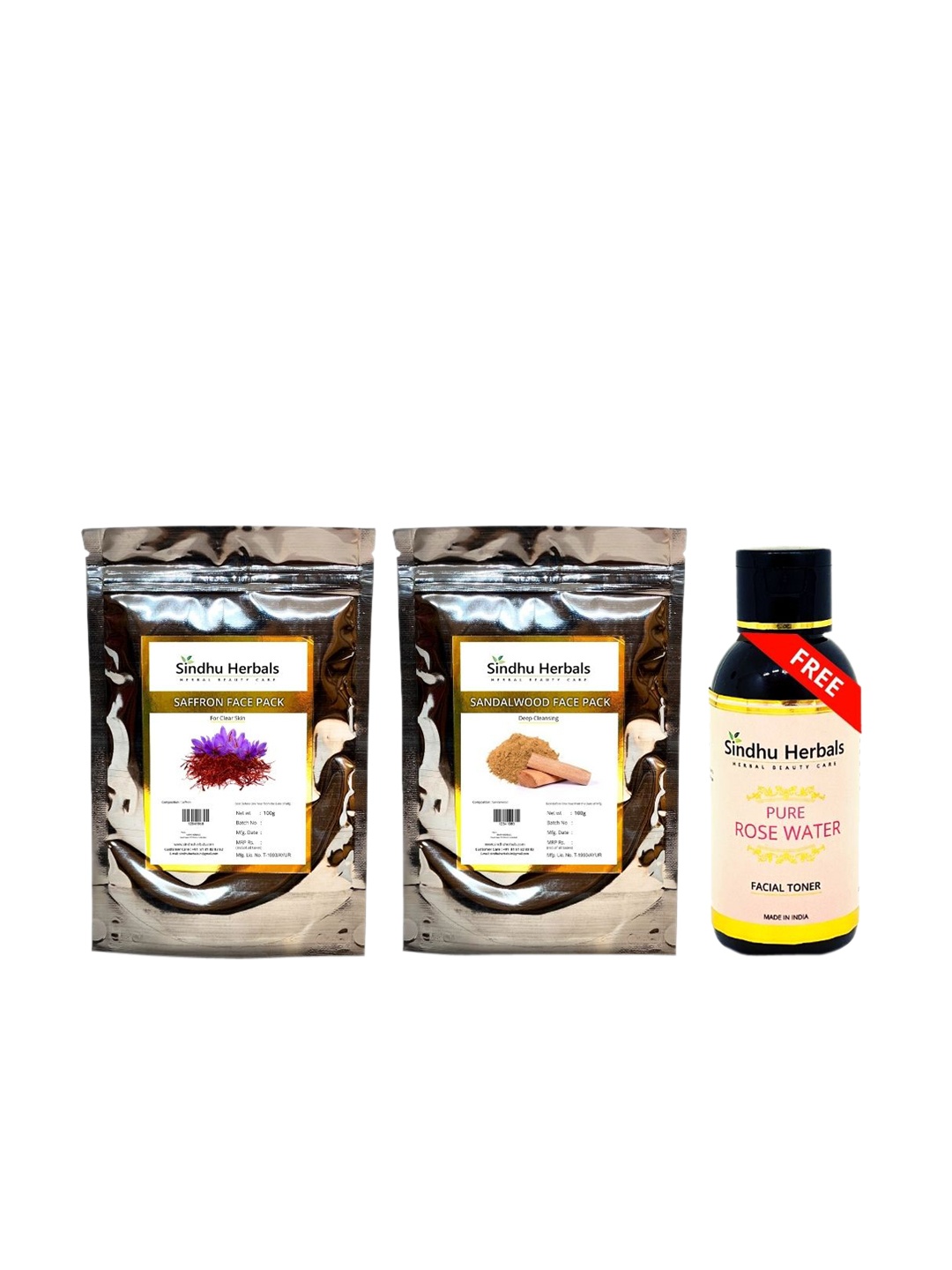 

Sindhu Herbals Set Of 2 Buy Saffron & Sandalwood Face Pack 300g, Cream