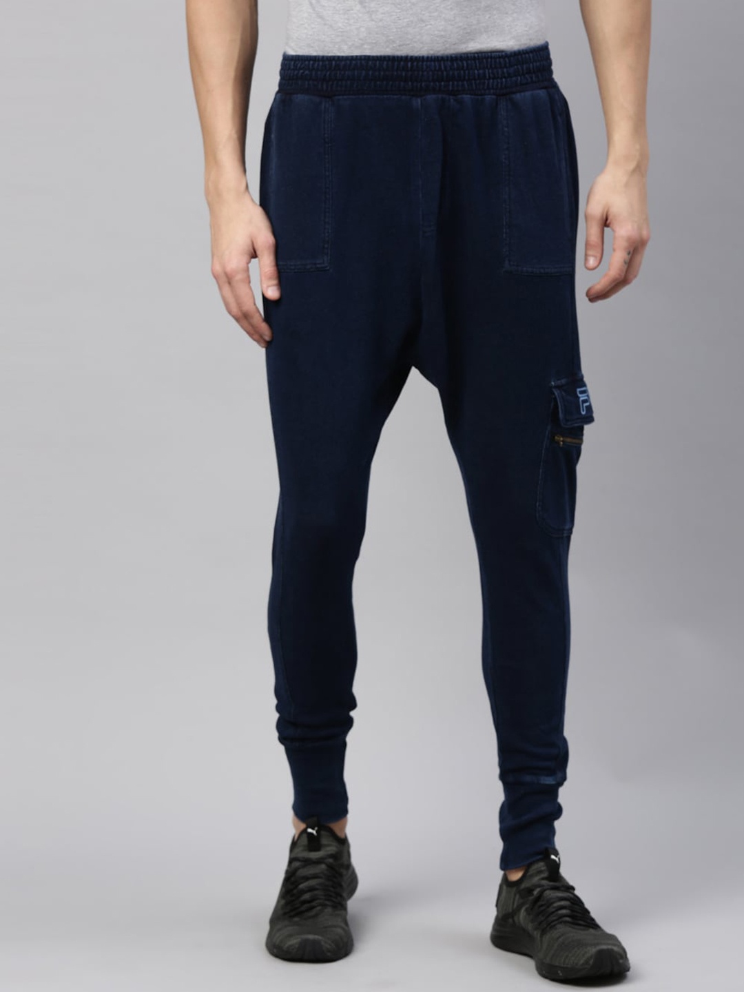 

FILA Men Blue Solid Track Pants