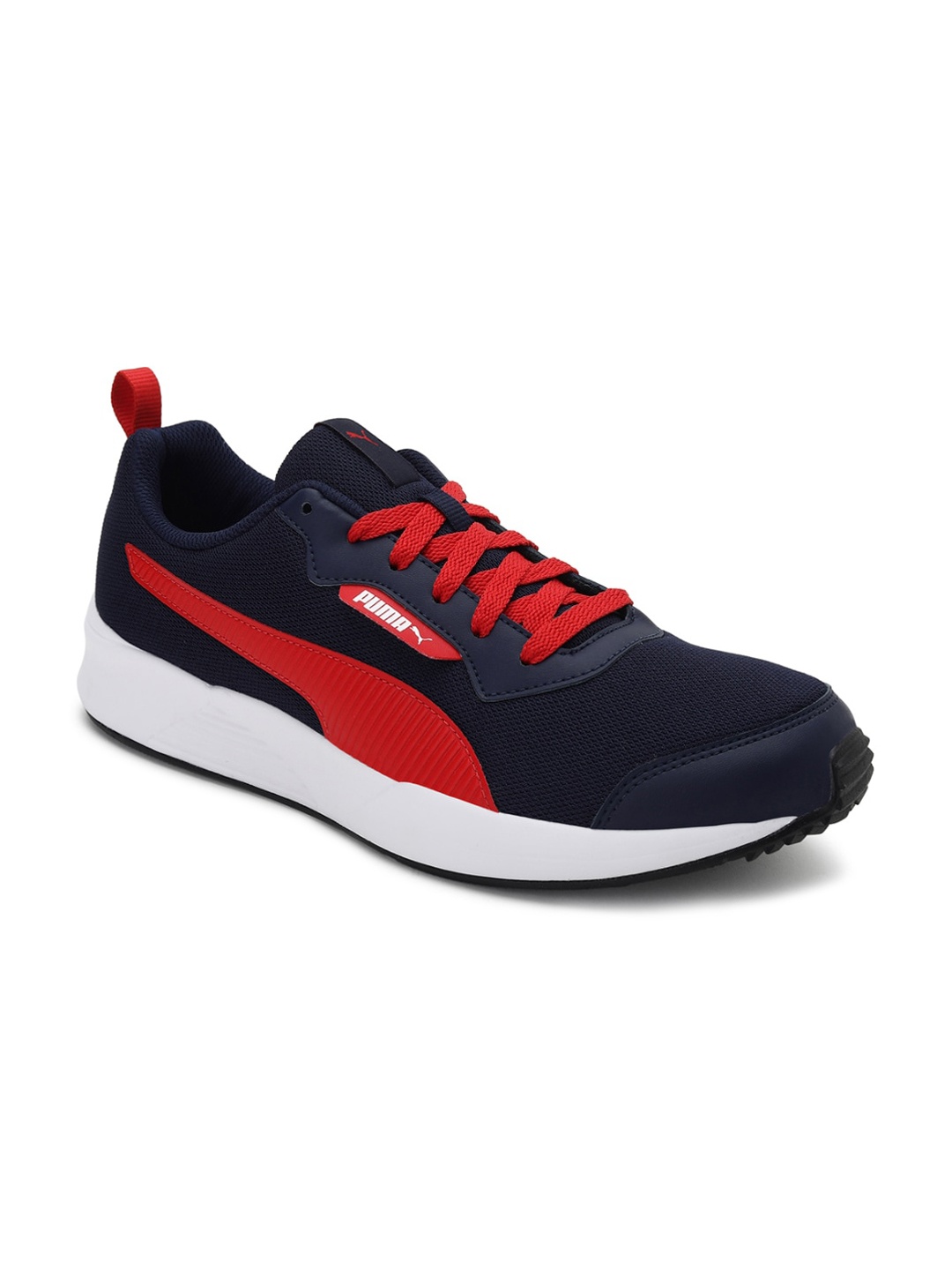 

Puma Men Navy Blue & Red Textile Lace-up Sneakers