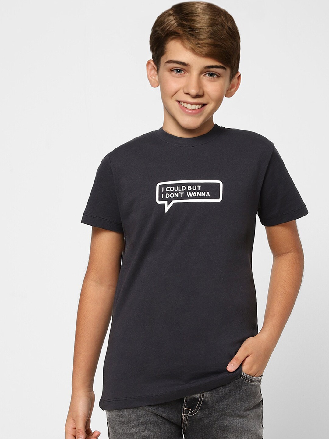 

Jack & Jones Boys Black Printed T-shirt