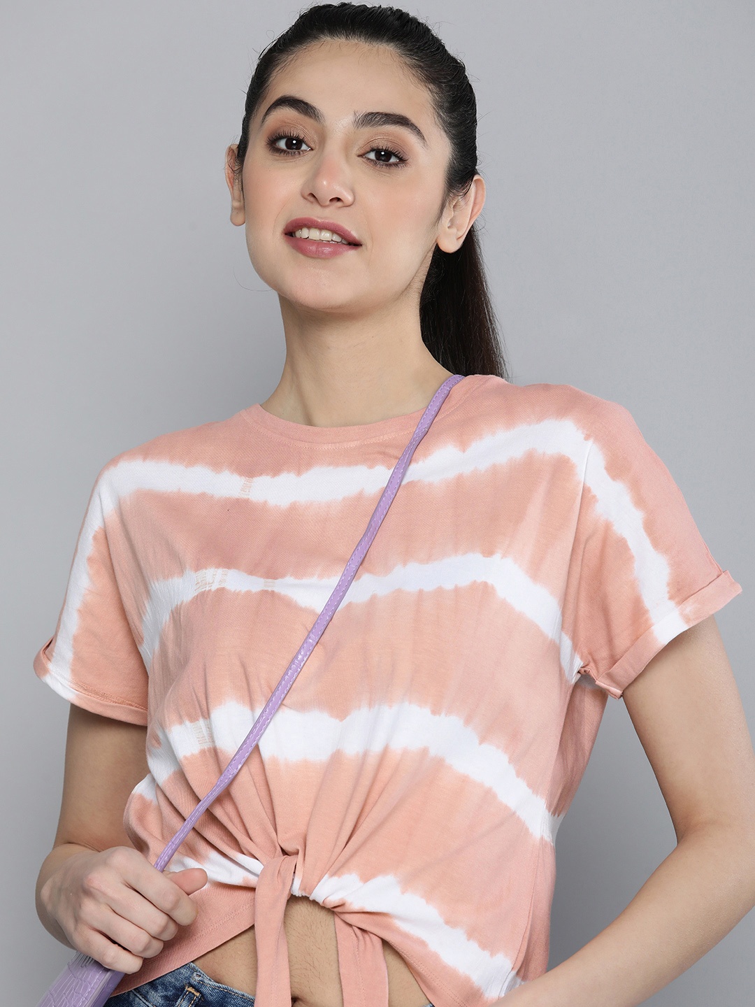 

Harvard Women Striped Pure Cotton Top, Pink