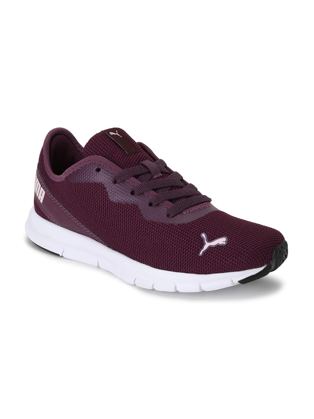

Puma Women Burgundy Textured Lace Up Sneakers