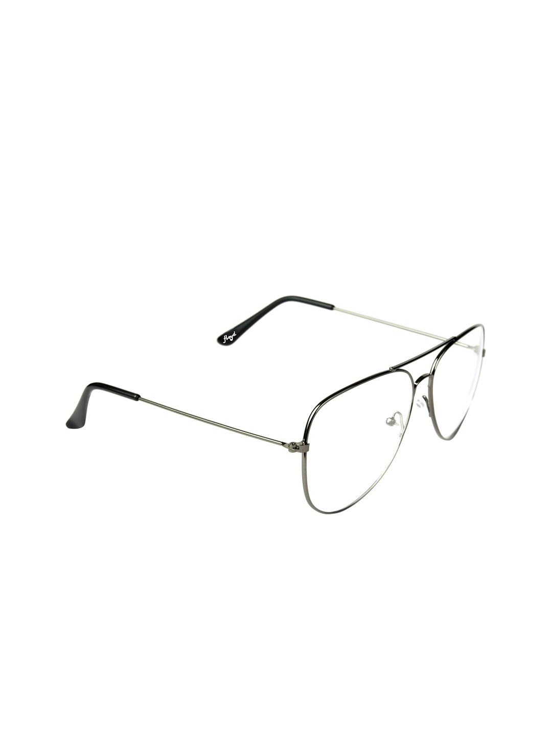 

Floyd Unisex Clear Lens & Gunmetal-Toned Aviator Sunglasses 3025_Gmtl_Trp, Transparent