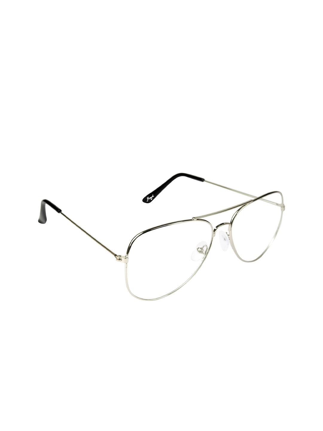 

Floyd Unisex Clear Lens & Silver-Toned Aviator Glasses with UV Protected Lens 3025_Si, Transparent
