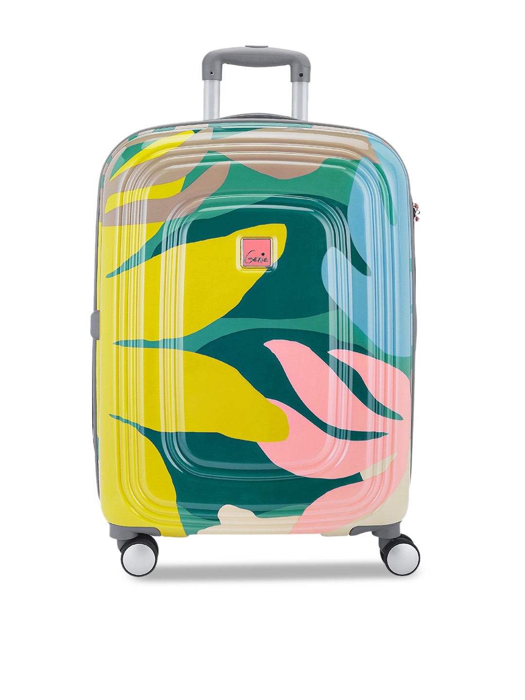 

Genie Unisex Floral Printed Hard Large Trolley Bag-141L, Blue