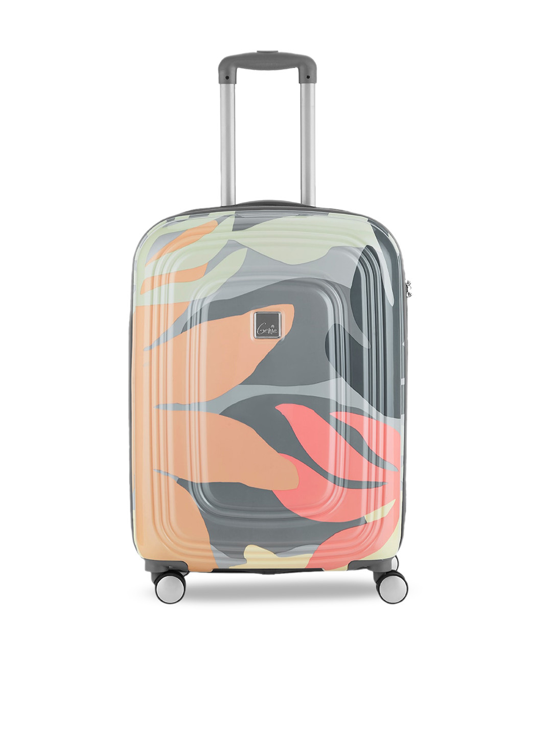 

Genie Unisex Printed Hard-Sided Cabin Trolley Bag - 52 L, Multi