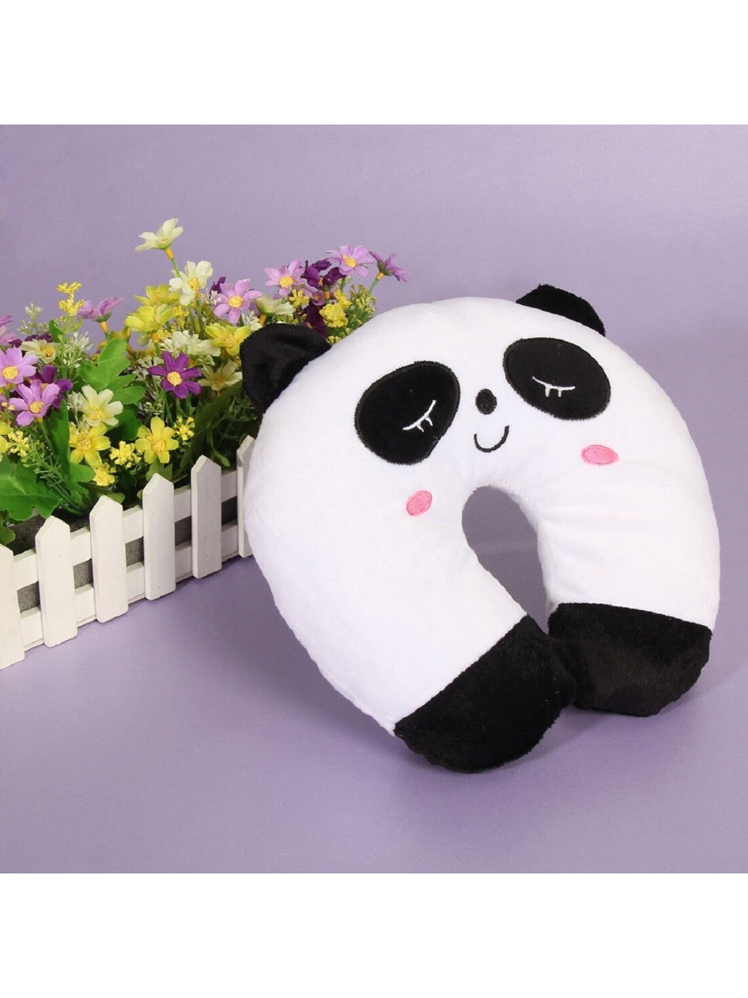 

SKYLOFTS Kids White & Black Panda Neck Pillow & Eye Mask