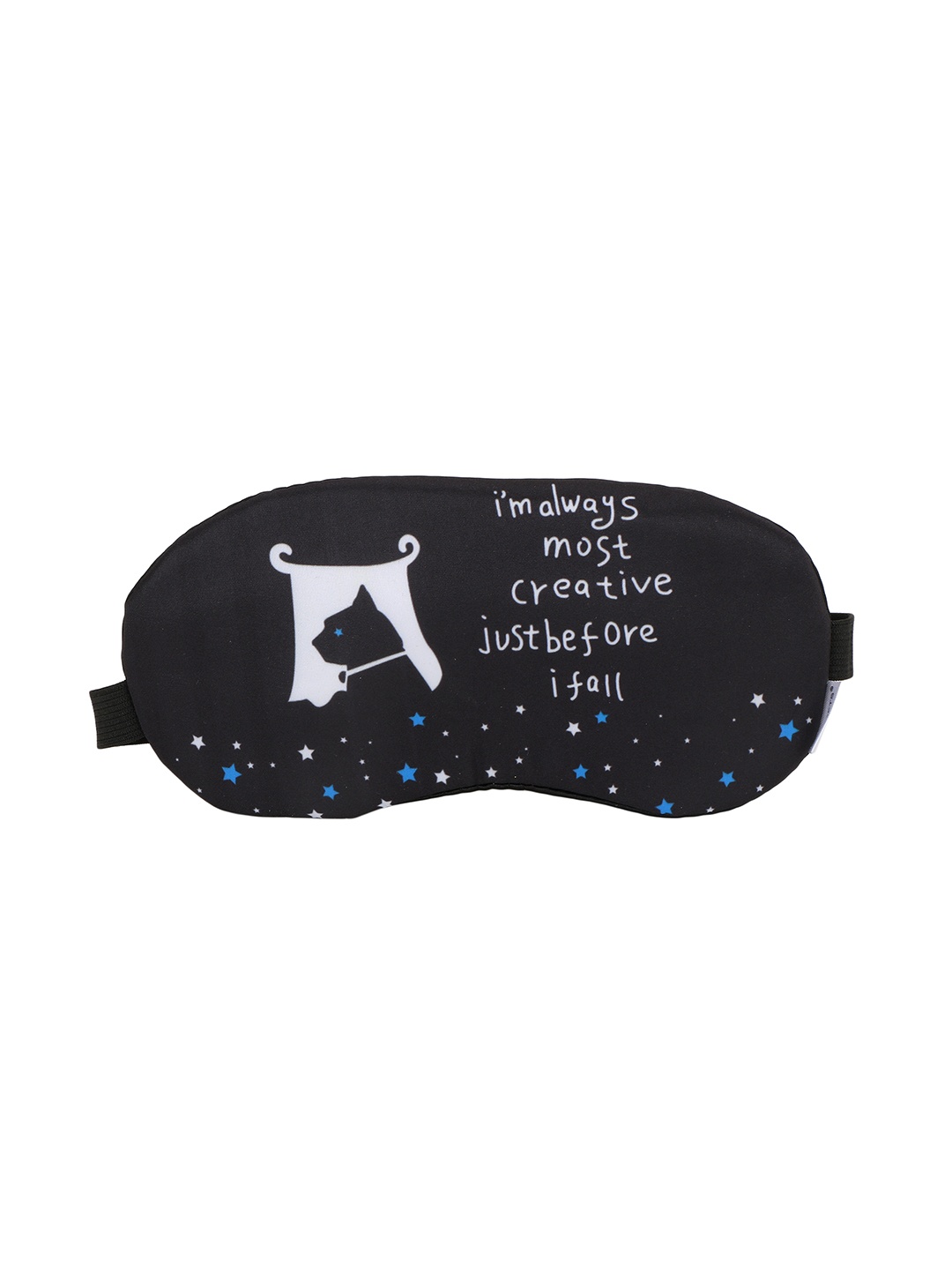 

SKYLOFTS Unisex Kids Black Printed Sleeping Mask with Cooling Pack