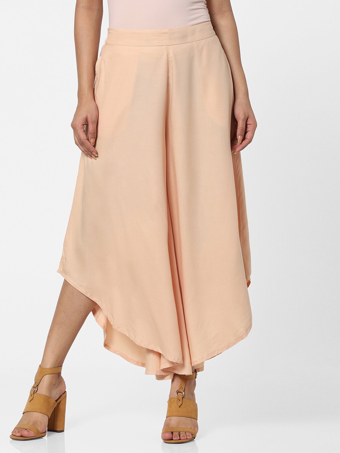 

Naari Women Beige Ethnic Flared Palazzos
