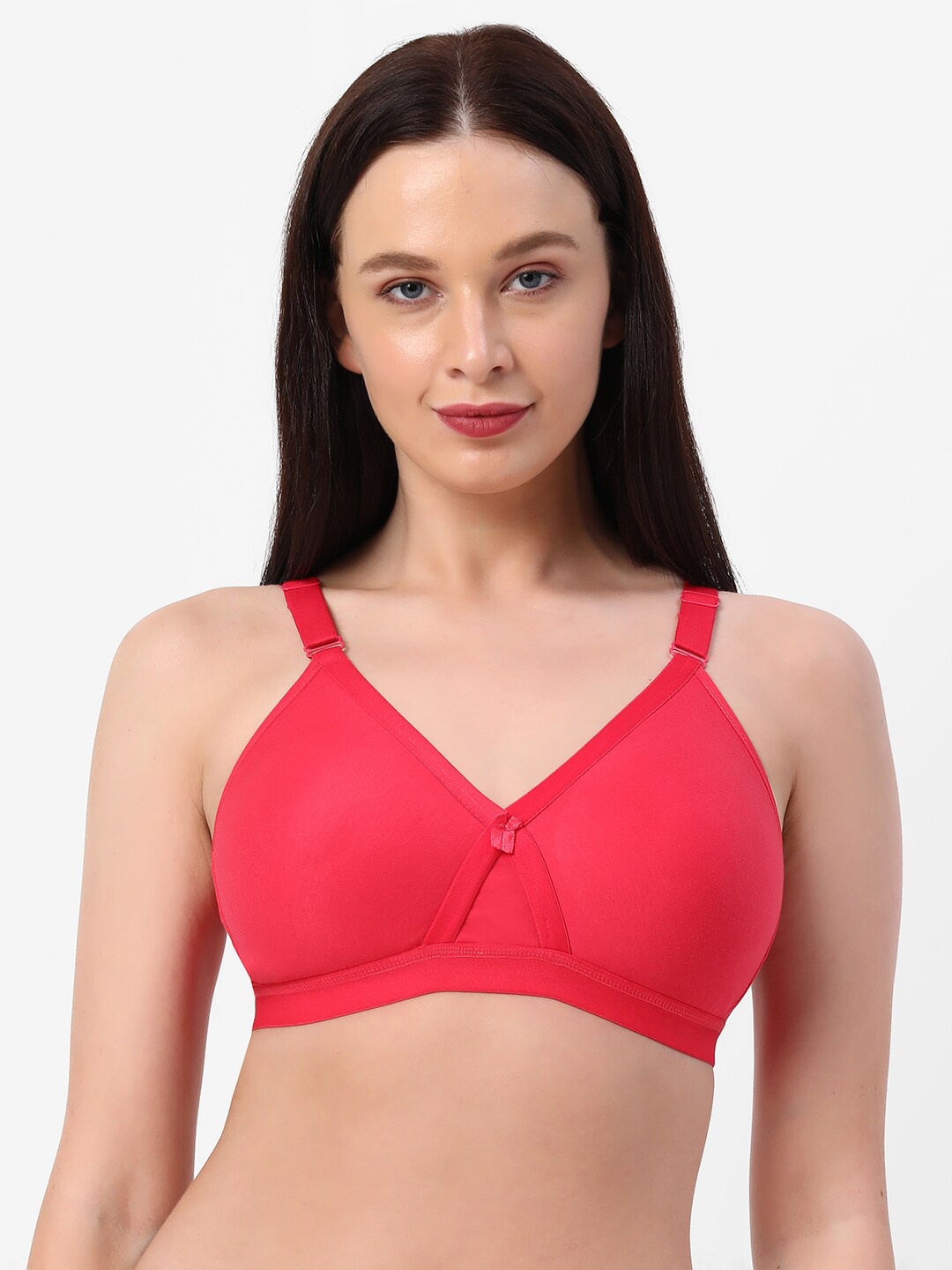 

Planetinner Non-Wired Non Padded Full Coverage Crossfit Everyday T-Shirt Bra H37, Peach