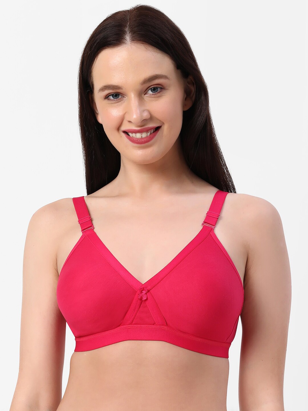 

Planetinner Non-Wired Non Padded Full Coverage Crossfit Everyday T-Shirt Bra H37, Pink