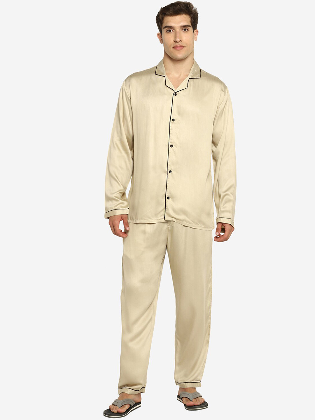 

shopbloom Men Brown Night suit