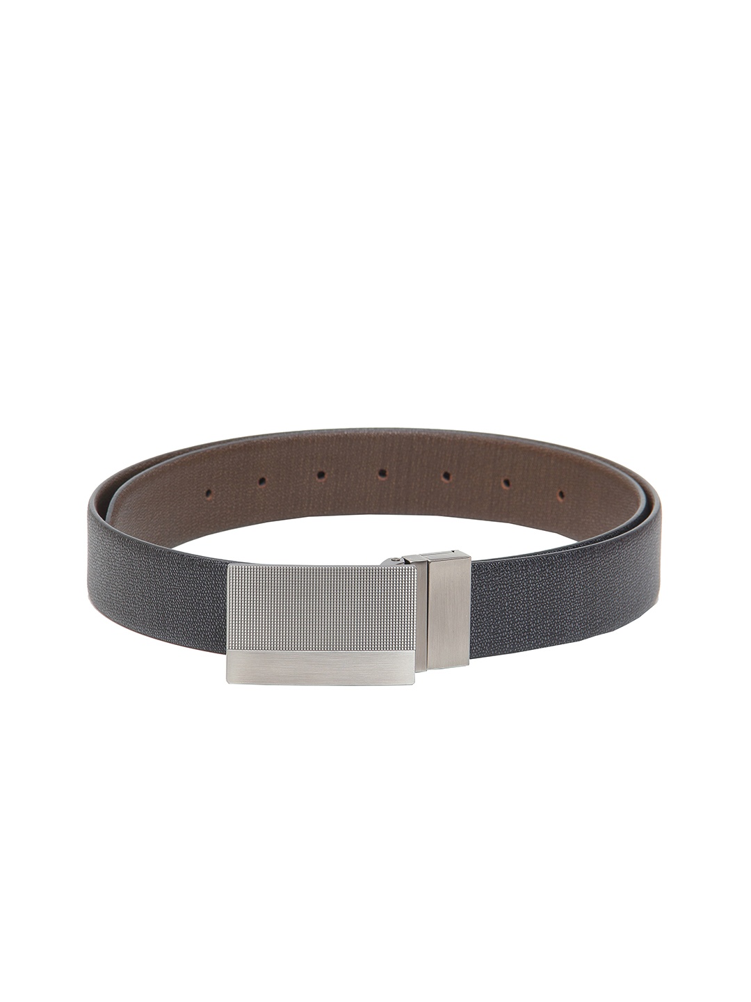 

Calvadoss Men Black Textured Leather Formal Belt