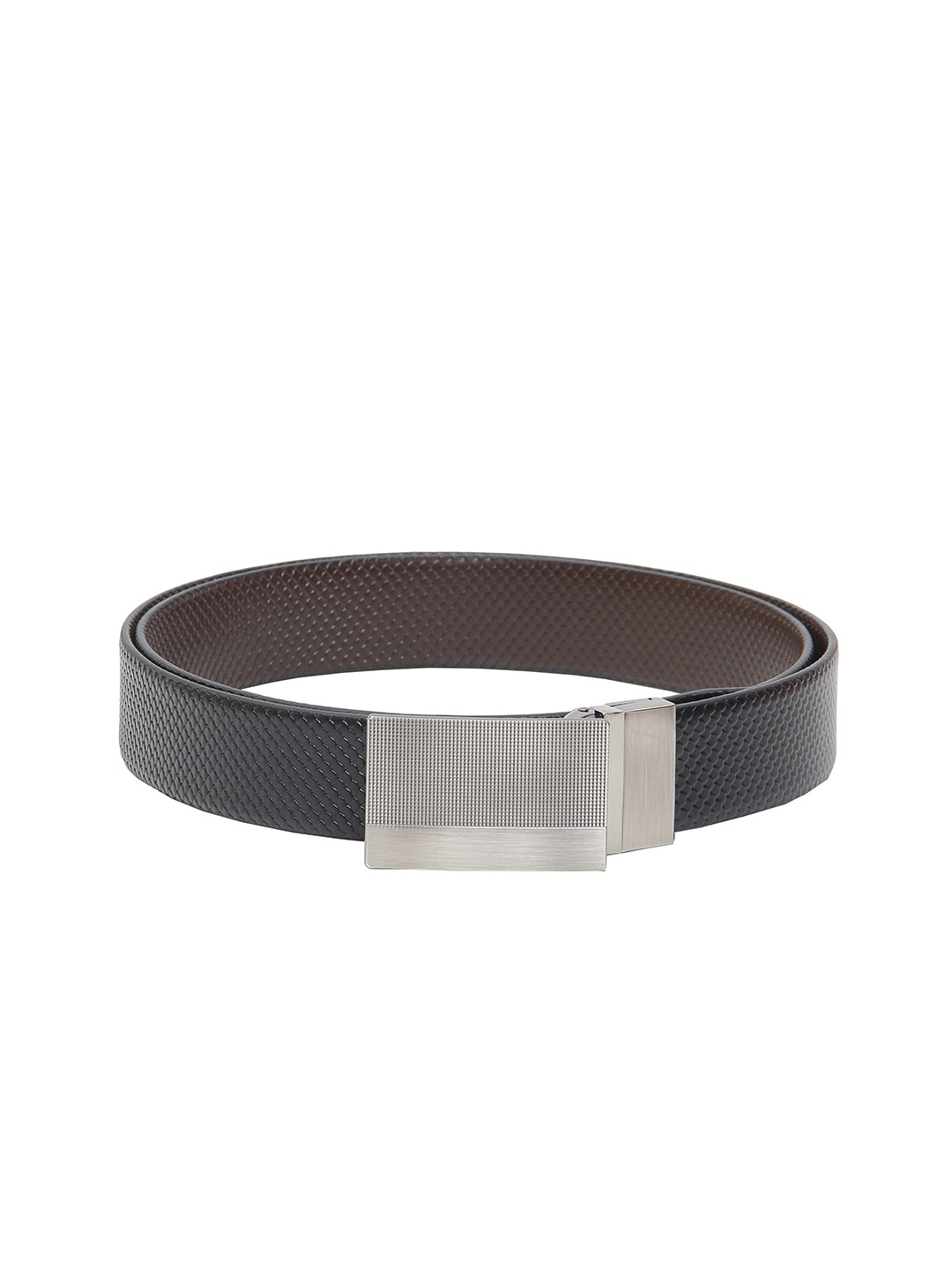 

Calvadoss Men Black Textured Leather Formal Belt