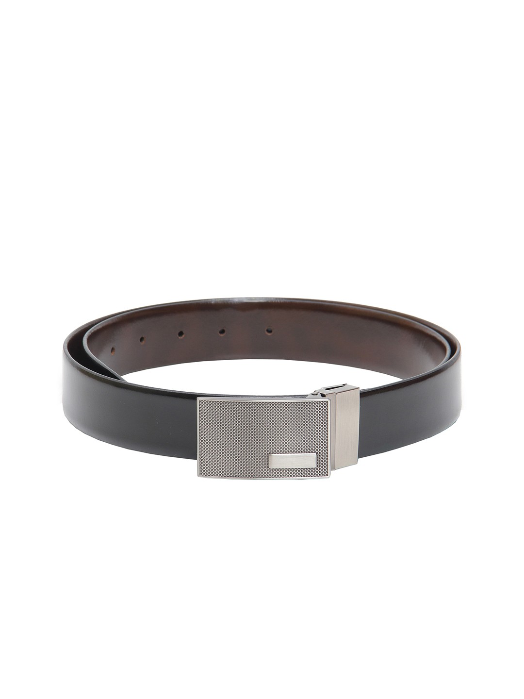 

Calvadoss Men Black Leather Formal Belt