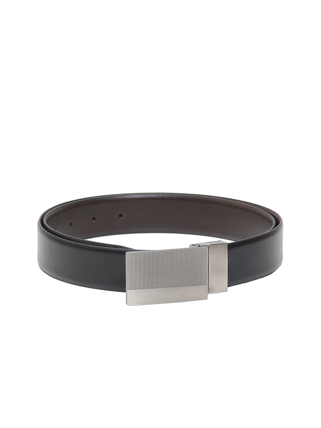 

Calvadoss Men Black Textured Leather Reversible Formal Belt