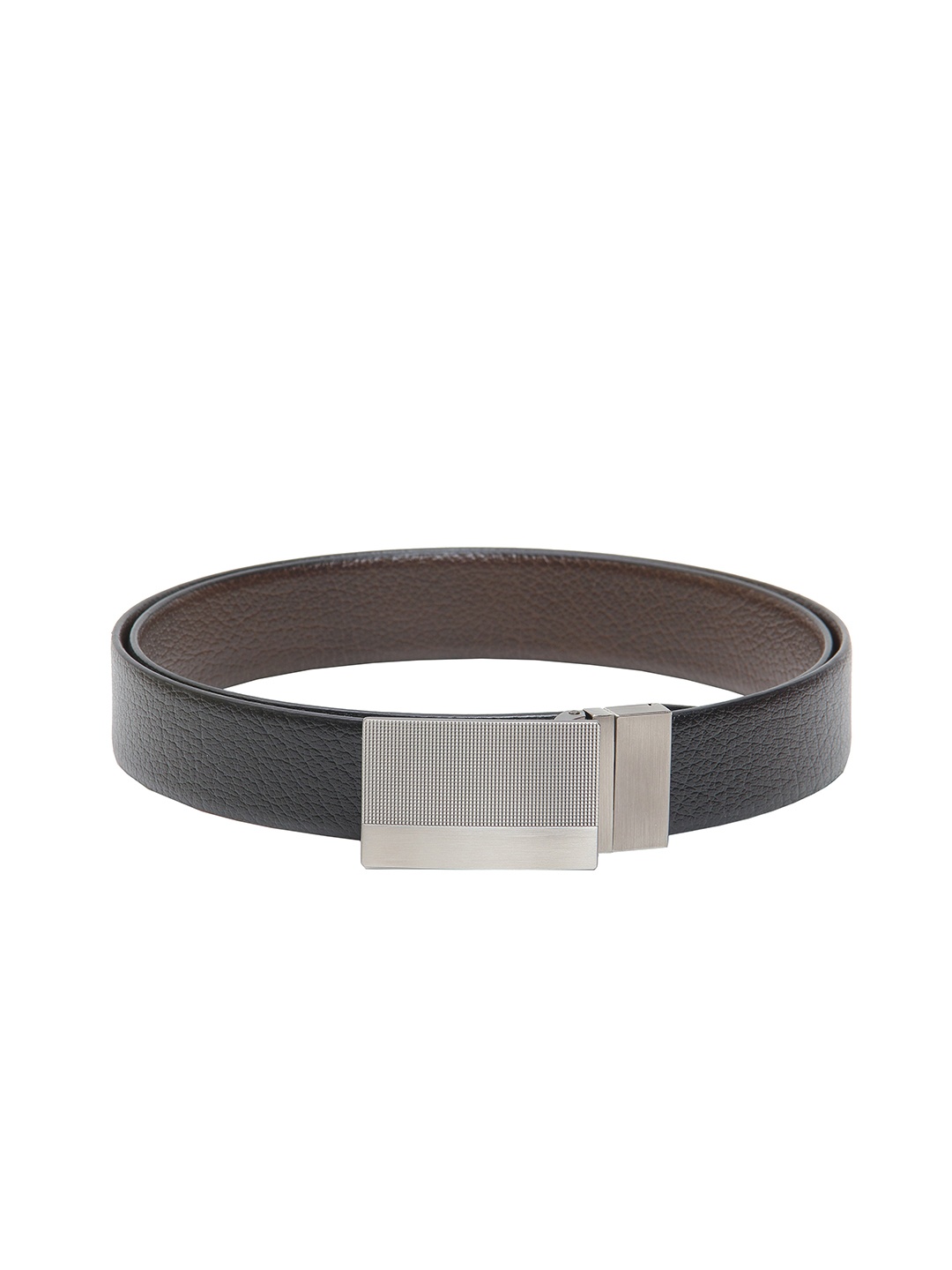 

Calvadoss Men Black Textured Leather Reversible Formal Belt