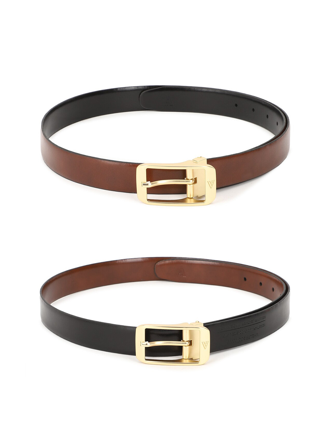 

Van Heusen Men Brown Textured Reversible Leather Formal Belt