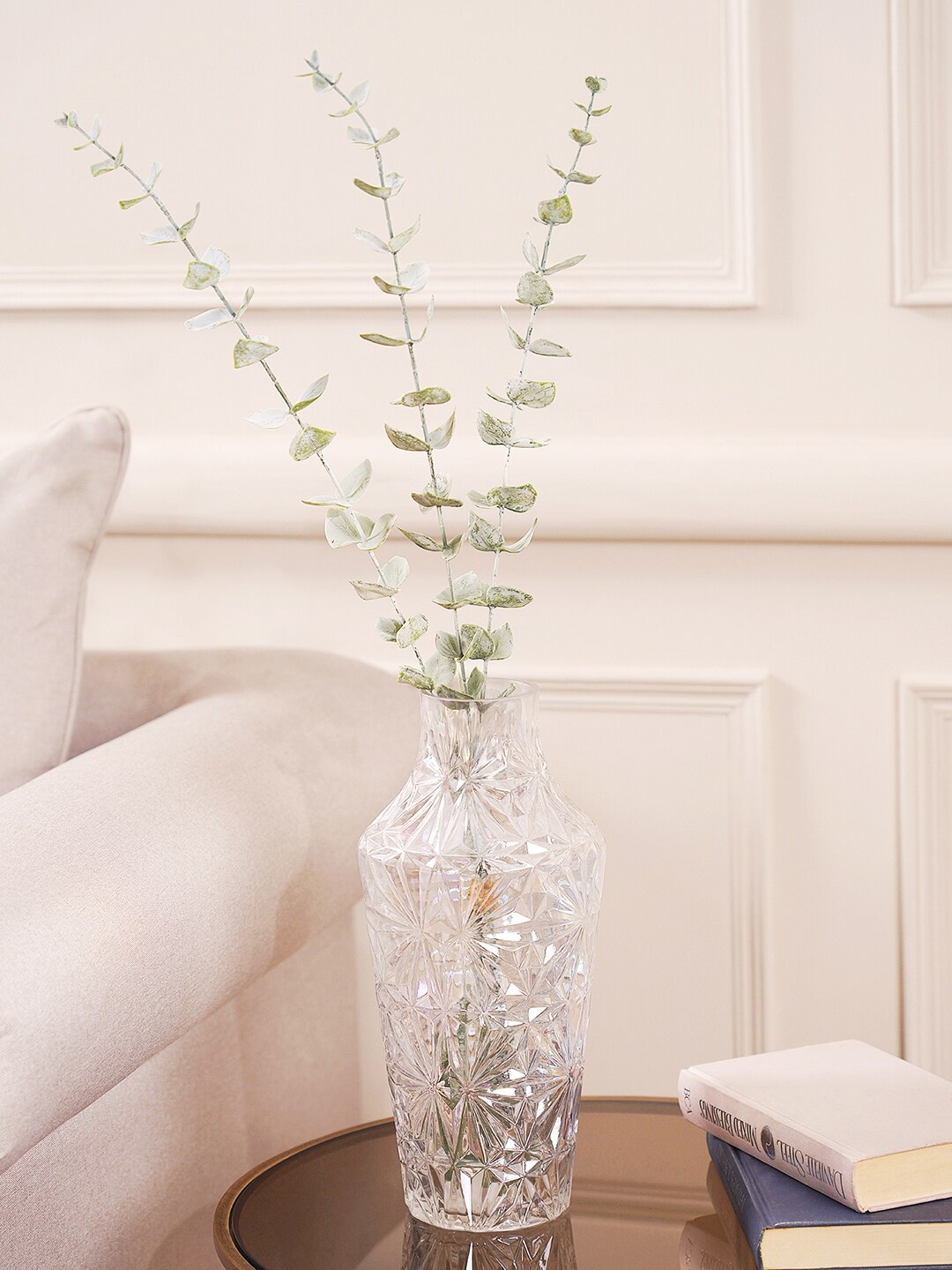 

Pure Home and Living Transparent Cutwork Glass Vase