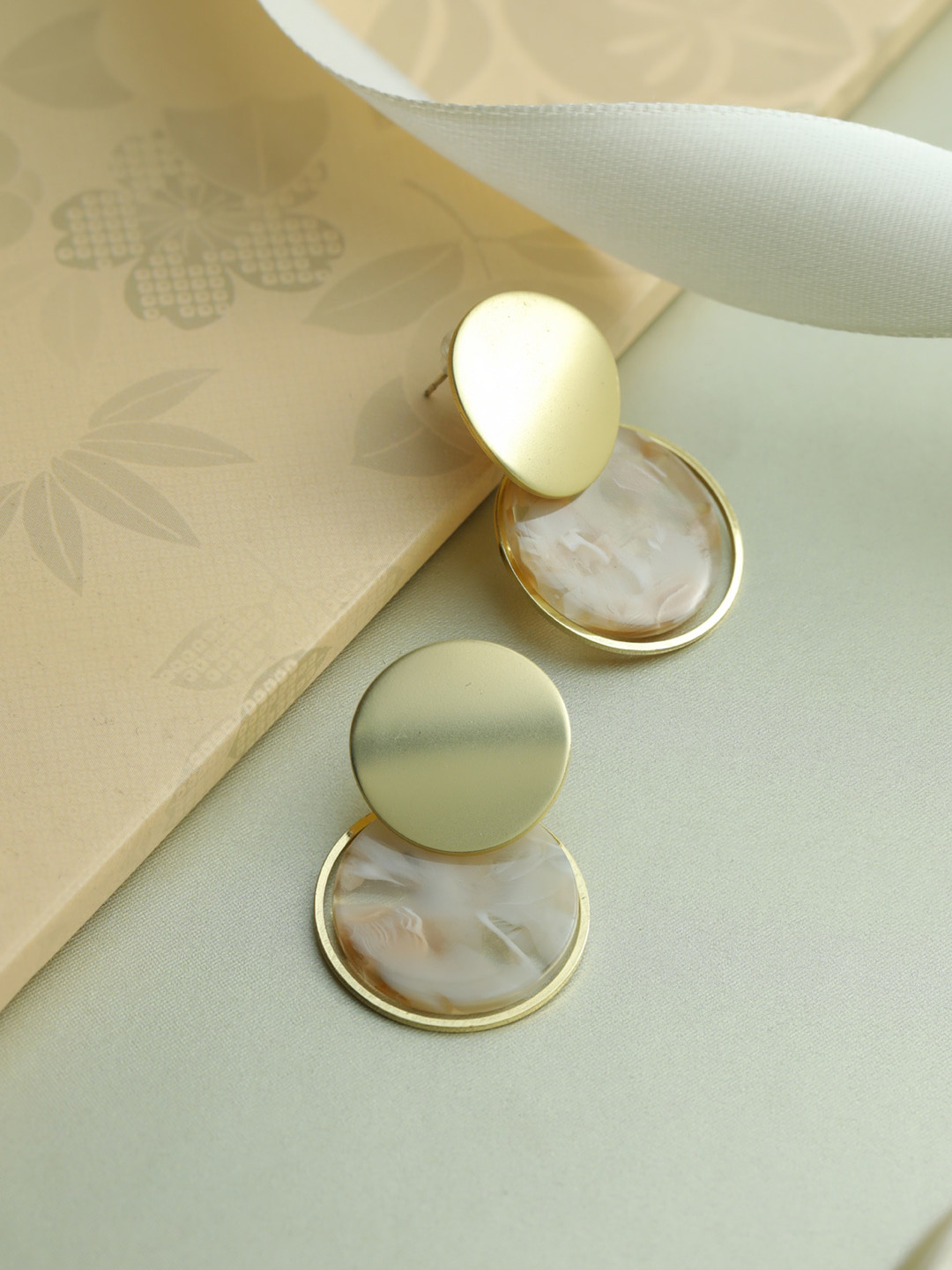 

Priyaasi Gold-Toned Contemporary Drop Earrings