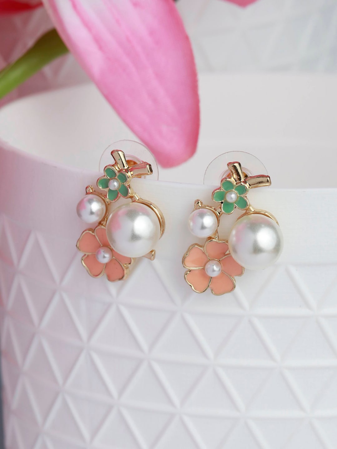

Priyaasi Gold-Toned Contemporary Half Hoop Earrings