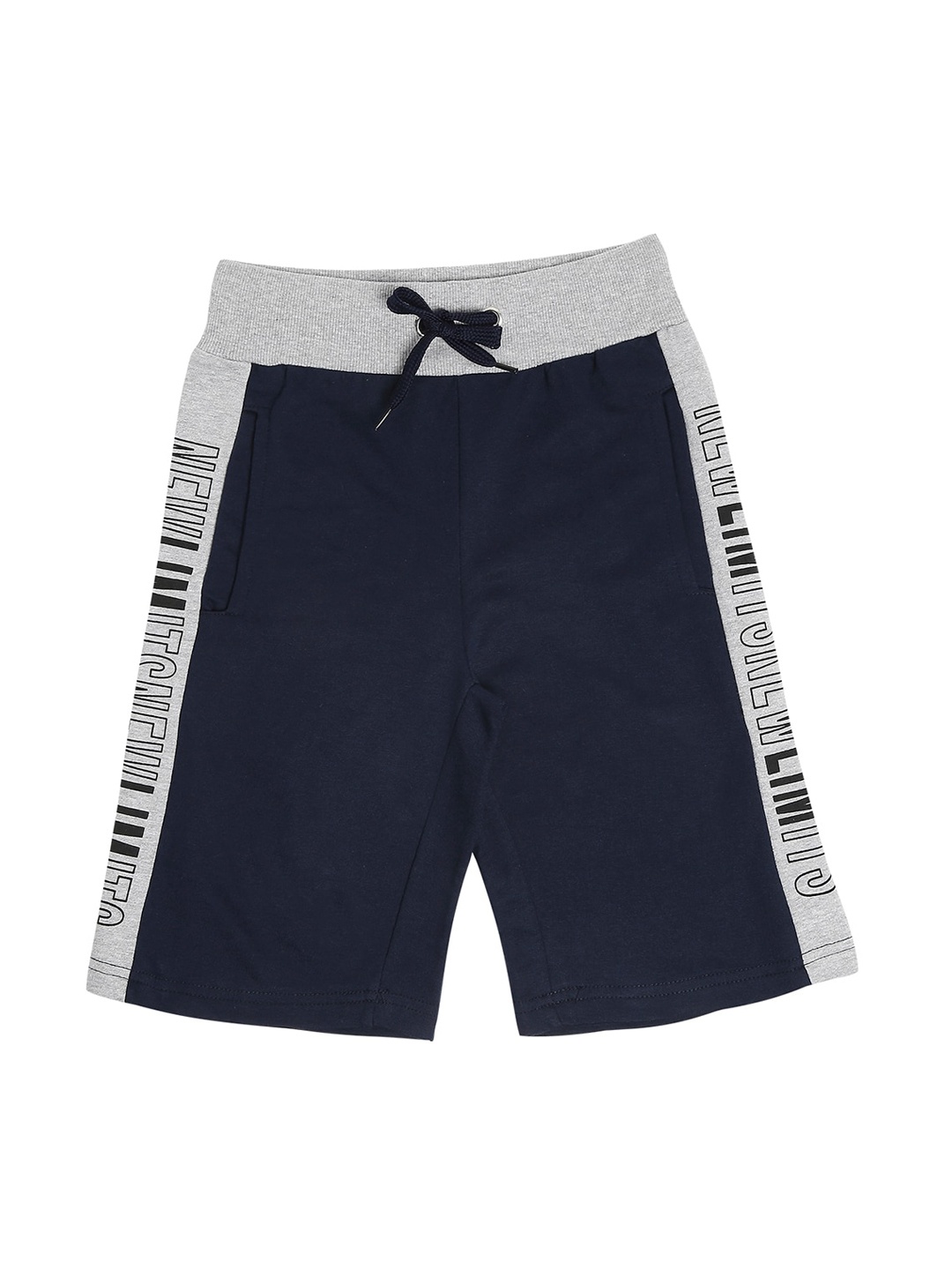 

RAINE AND JAINE Boys Navy Blue Typography Printed Shorts