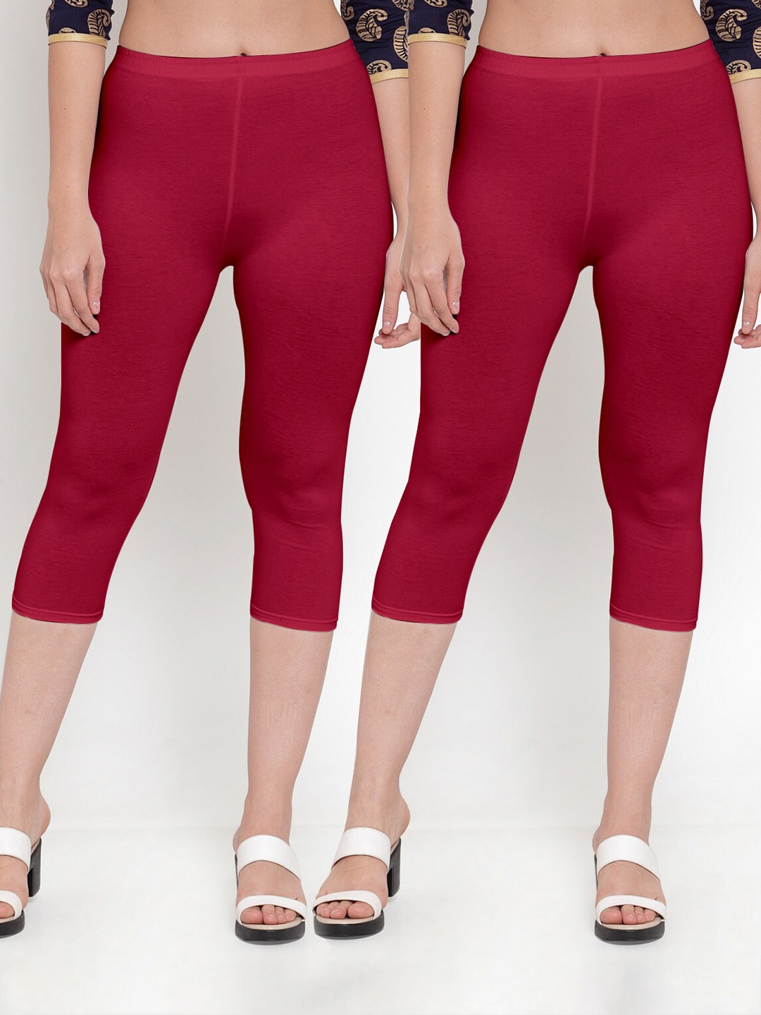 

Jinfo Women Maroon Capris